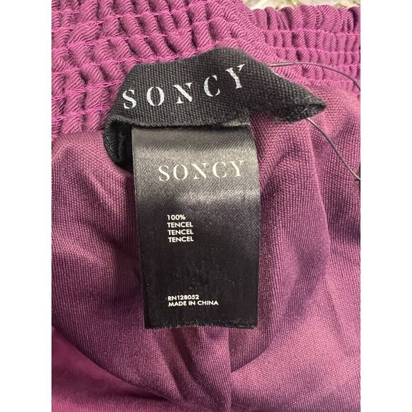Soncy High Waist Pant With Draped Front Women’s Size 3X (22-24) Purple NWT - Picture 6 of 10